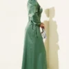 Satin Dress with Side Tie Details Großhandel dress view 3 - Hicabistan Türkei Fabrik