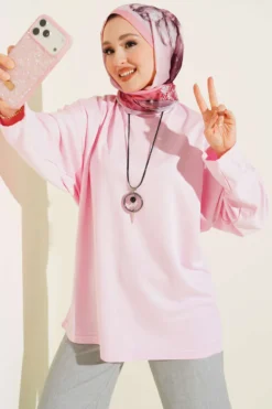 Batwing Basic Tunic Pink