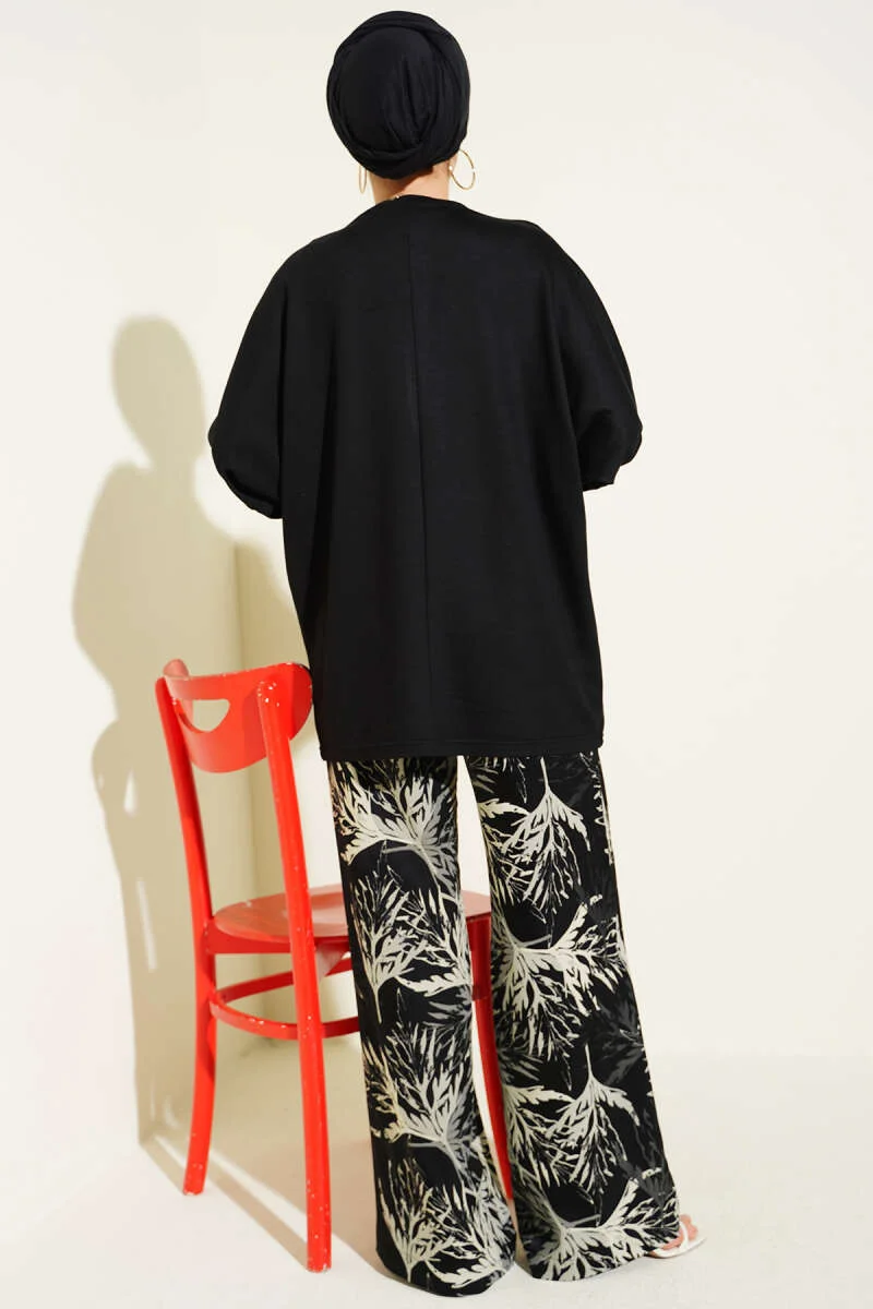 Batwing Basic Tunic Black - Afbeelding 3
