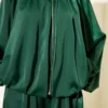 Batwing Sleeve Satin Loose Two-Piece Set Emerald wholesale clothing set view 4 - Hicabistan Turkey factory