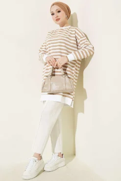 Alternative view of Horizontal Wide Striped Tunic