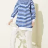 Horizontal Wide Striped Tunic wholesale tunic view 2 - Hicabistan Turkey factory