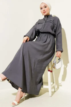 Two-Piece Set with Horizontal Pleat Detail بالجملة clothing set - Hicabistan مصنع تركيا
