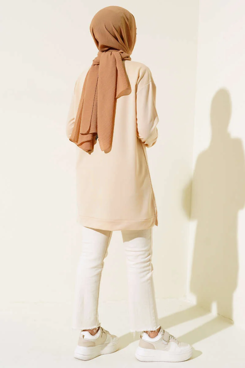 Printed Patch Tunic Beige - Image 3