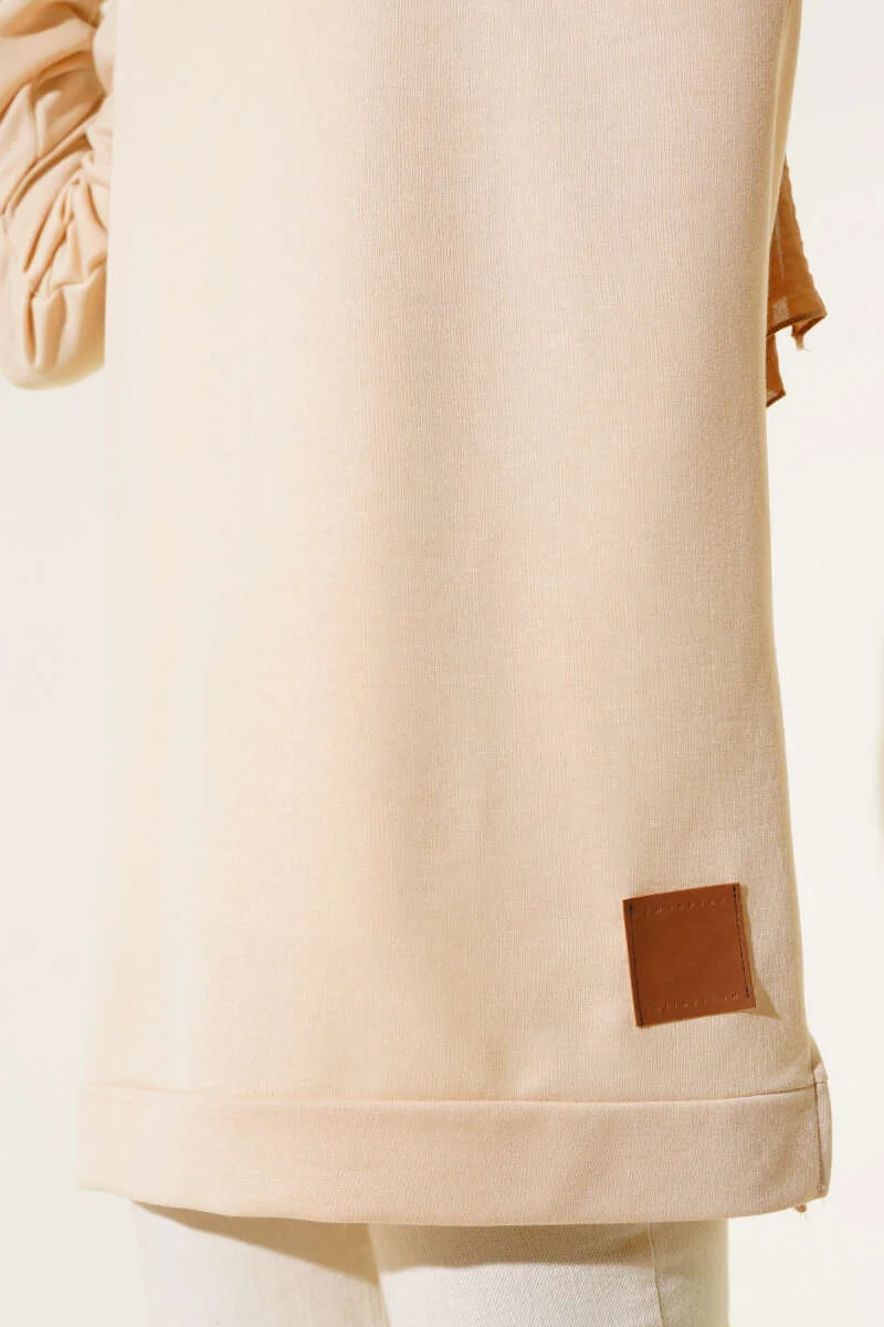 Printed Patch Tunic Beige - Image 4