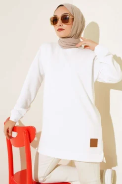 Printed Patch Tunic White