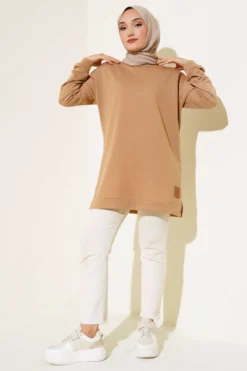 Alternative view of Printed Patch Tunic Camel