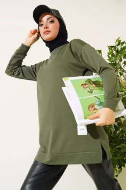 Printed Patch Tunic Khaki