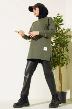 Alternative view of Printed Patch Tunic Khaki