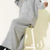 Vest Dress with Vest Knit Two-Piece Set Grey