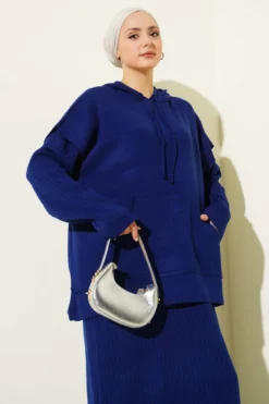 Vest Dress with Vest Knit Two-Piece Set wholesale clothing set view 2 - Hicabistan Turkey factory