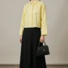 3D Flower Appliqué Shirt Yellow بالجملة shirt view 2 - Hicabistan مصنع تركيا