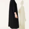 Bark Long Shirt Black all'ingrosso shirt view 3 - Hicabistan fabbrica Turchia