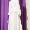 Pearl Button Embroidered Skirt Set White groothandel clothing set view 3 - Hicabistan Turkije fabriek