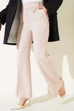 Pants with Accessories Beige