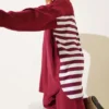 Back Line Detail Two-Piece Set Burgundy