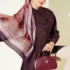 Asymmetrical Tied Shirt Plum groothandel shirt - Hicabistan Turkije fabriek