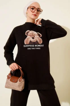 Alternative view of Bear Print Three-Piece Set Brown