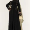 Mirror Stone Abaya Black wholesale dress view 2 - Hicabistan Turkey factory
