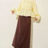 Gathered Bow Short Shirt Yellow wholesale shirt view 2 - Hicabistan Turkey factory