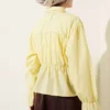Gathered Bow Short Shirt Yellow wholesale shirt view 3 - Hicabistan Turkey factory