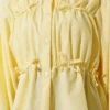 Gathered Bow Short Shirt Yellow wholesale shirt view 4 - Hicabistan Turkey factory