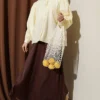Balloon Sleeve Basic Short Shirt Yellow wholesale shirt view 2 - Hicabistan Turkey factory