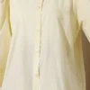 Balloon Sleeve Basic Short Shirt Yellow wholesale shirt view 4 - Hicabistan Turkey factory