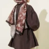 Balloon Sleeve Hidden Button Parachute Shirt Brown Großhandel shirt view 3 - Hicabistan Türkei Fabrik