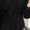 Balloon Sleeve Hidden Button Parachute Shirt Black al por mayor shirt view 4 - Hicabistan fábrica Turquía