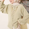 Balloon Sleeve Loose Short Shirt