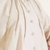 Balloon Sleeve Stone Button Short Shirt Beige wholesale shirt view 4 - Hicabistan Turkey factory