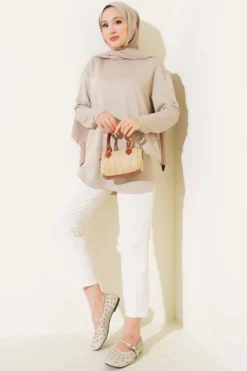 Alternative view of Basic Seamless Tunic Beige