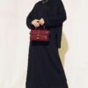 Basic Skirted Two-Piece Set Black en gros clothing set - Hicabistan usine Turquie