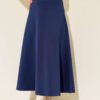 Basic Scuba Skirt Navy Blue en gros skirt - Hicabistan usine Turquie