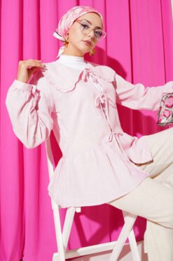 Baby Collar Tied Kimono Pink