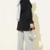 Baby Collar Embroidered Tie Shirt Black al por mayor shirt view 3 - Hicabistan fábrica Turquía