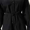 Baby Collar Embroidered Tie Shirt Black al por mayor shirt view 4 - Hicabistan fábrica Turquía