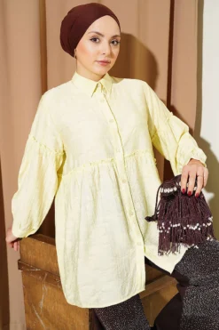 Belted Self-Patterned Shirt
