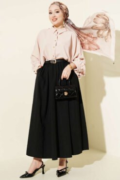 Vista alternativa de Belted Pocket Skirt Black