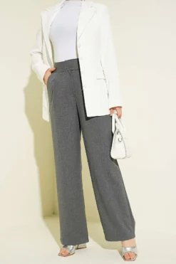 Belted Palazzo Fabric Pants