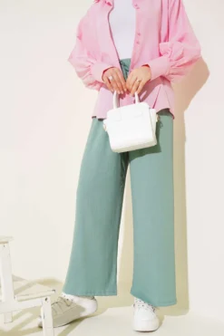 Alternative view of Belt Detail Pleated Trousers