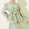 Belted Skirt Set wholesale clothing set - Hicabistan Turkey factory