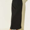 Belted Detail Slip Skirt Black all'ingrosso skirt - Hicabistan fabbrica Turchia