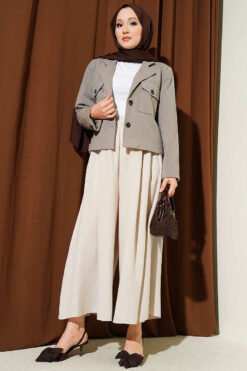Vista alternativa di Basic Pants Skirt Beige