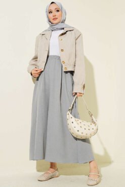 Vista alternativa di Basic Pants Skirt Grey