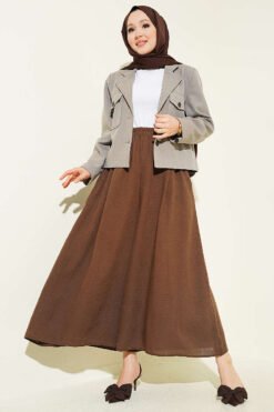 Alternative view of Basic Pants Skirt Brown