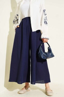 Basic Pants Skirt Navy Blue