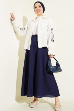 Alternative view of Basic Pants Skirt Navy Blue