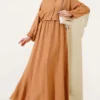 Dress with Bolero and Elastic Waist wholesale dress - Hicabistan Turkey factory
